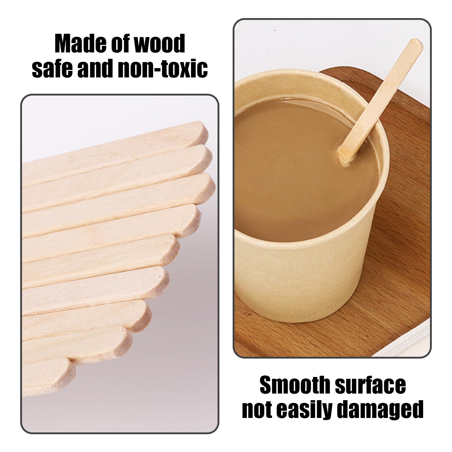 400 Bastoncini Di Legno Per Mescolare - 11 E 14cm, Per Caff&egrave;, Bevande, Fai Da Te, Ecologici