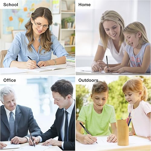Miniatura 6 de SAYEEC Bolígrafos de caligrafía, paquete de 6 bolígrafos recargables de tinta negra para letras, 4 tamaños, juego de marcadores de caligrafía para