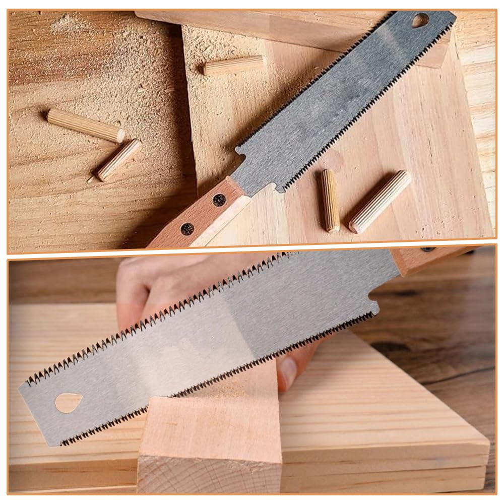 30.5cm Sierra Mano, Pequeña Sierra Japonesa, Sierra de Tracción de Doble Cara, Cuchilla Flexible, Sierra para Madera, Herramientas Carpinteria Madera, para ArtesaníAs, Aficiones, Bricolaje