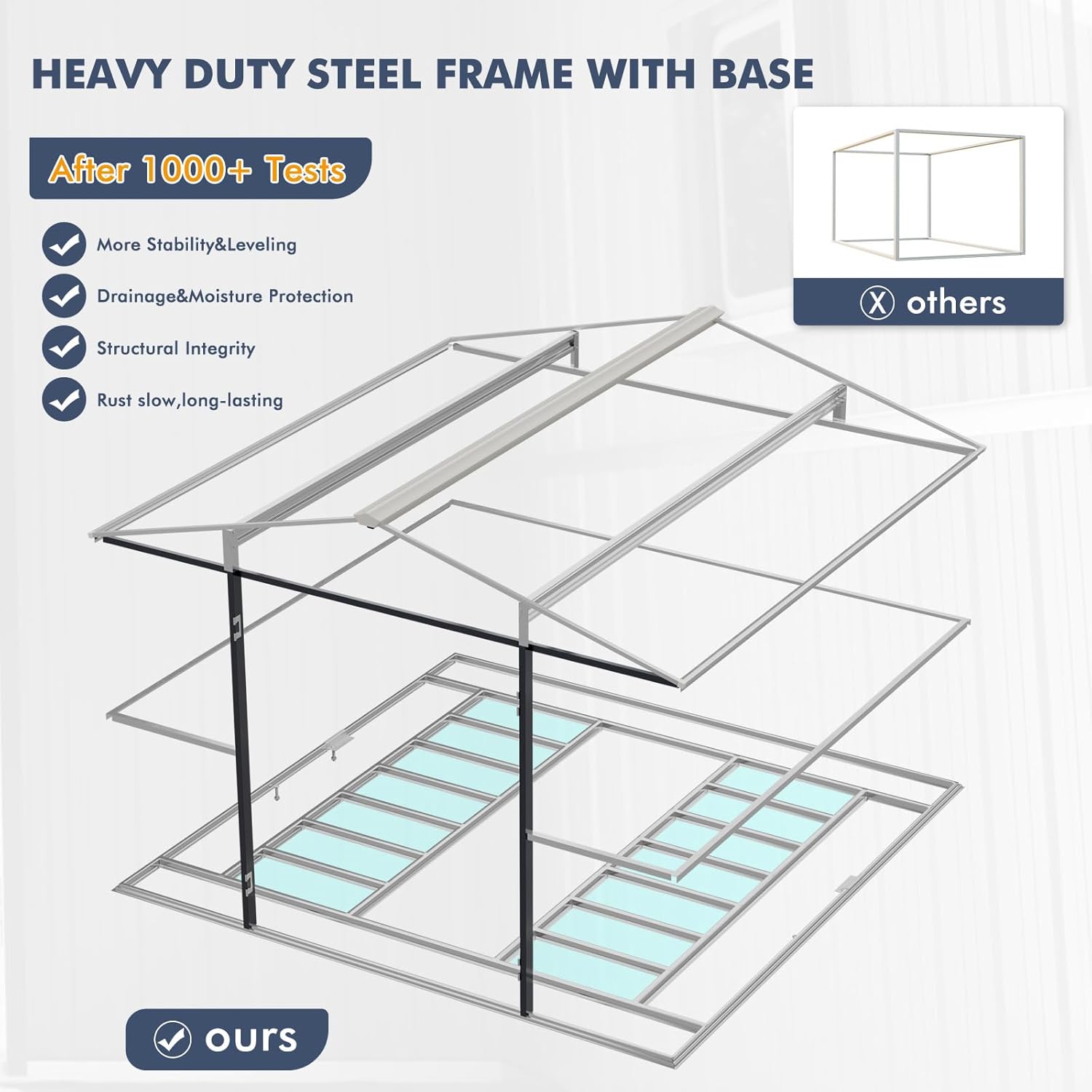 Parts List 1/3 for WELYAS Storage Shed