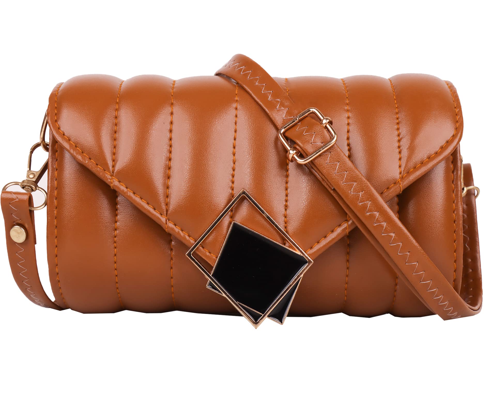ALIZA Women Leatherette Formal Casual Stylish Shoulder Crossbody sling bag (BROWN) (B0BC4WZQ2H) Amazon Price History, Amazon Price Tracker
