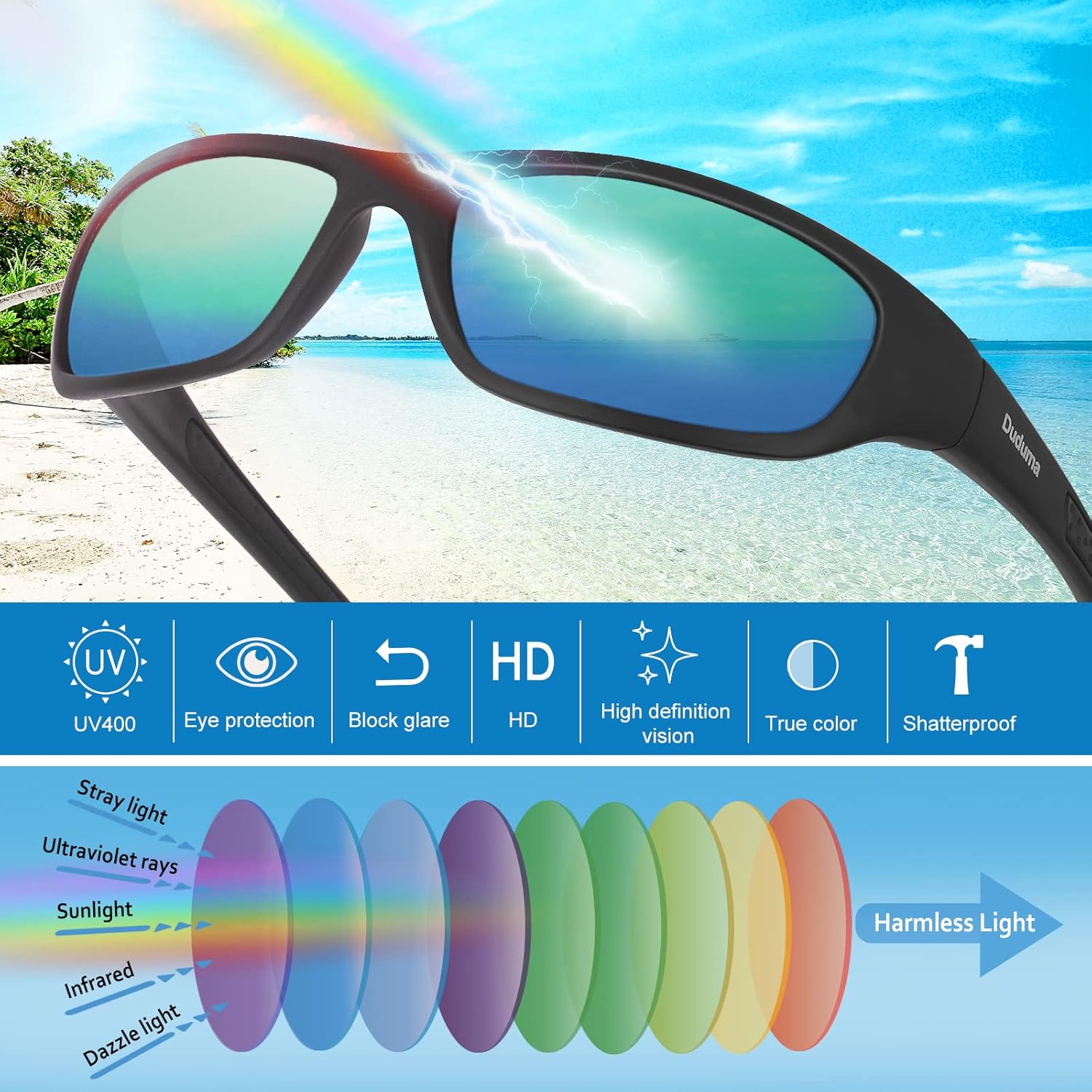 Duduma Sports Polarized Sunglasses for Men Women Kenya Ubuy - Main Image