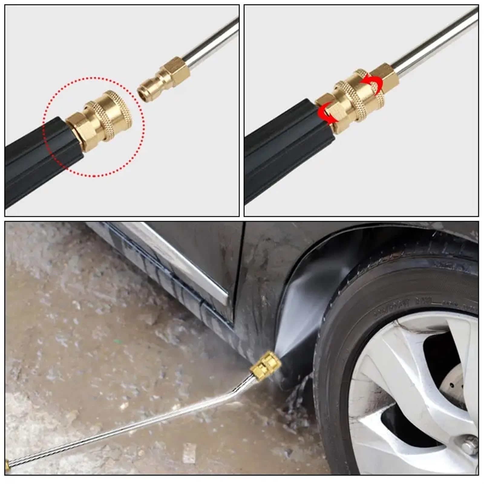 Lanza de pulverización para limpiadores de alta presión Kärcher, limpiador de canalones para Karcher K2 K3 K4 K5 K6 K7 limpiador de techo y fachada para lugares difíciles de alcanzar