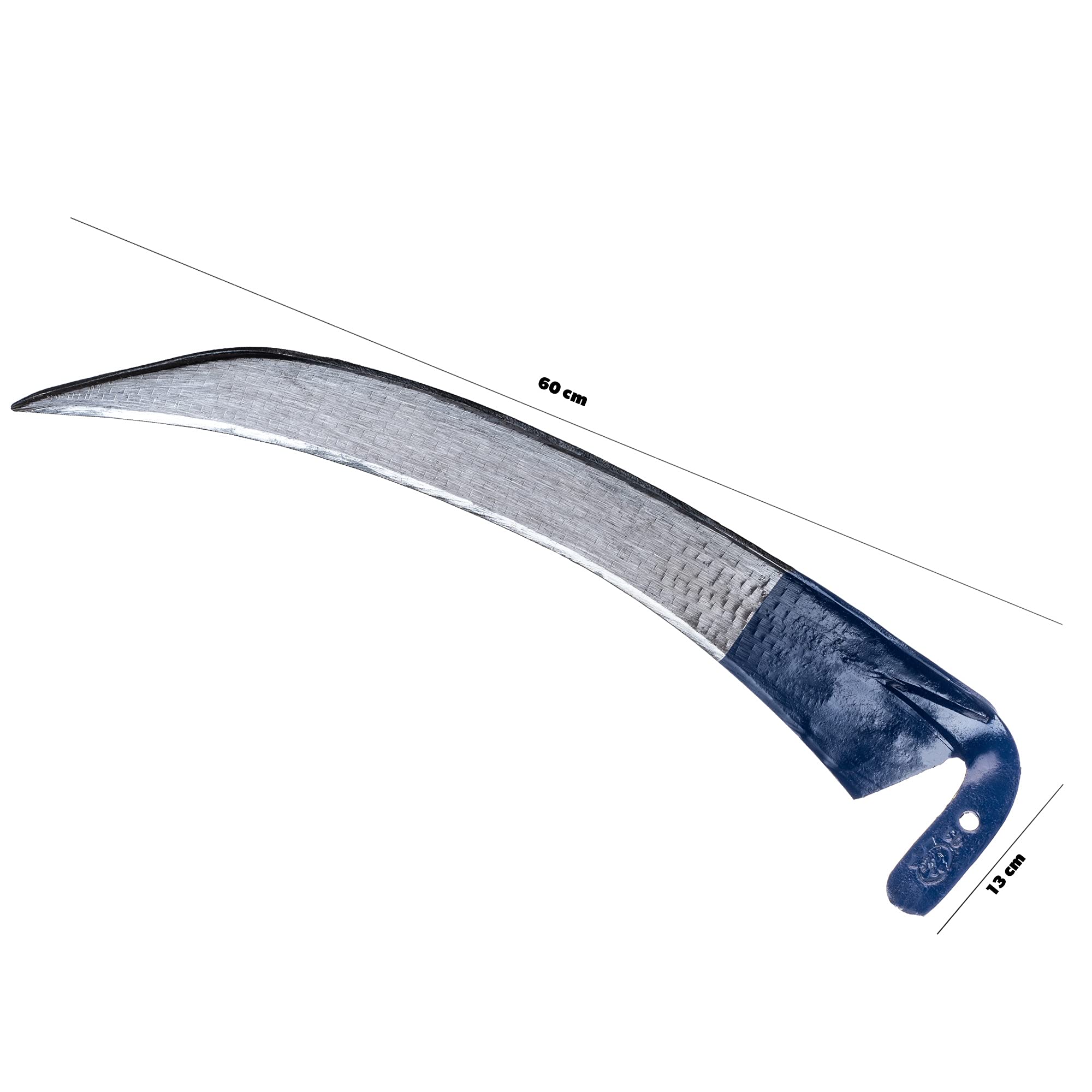 KADAX Faucille de jardin en métal, faucille, faucille pliante, faucille pour plantes sauvages, faux, faucille de jardin, faucille à herbe, faucille à feuilles, faucille à main, petite faucille (60 cm)