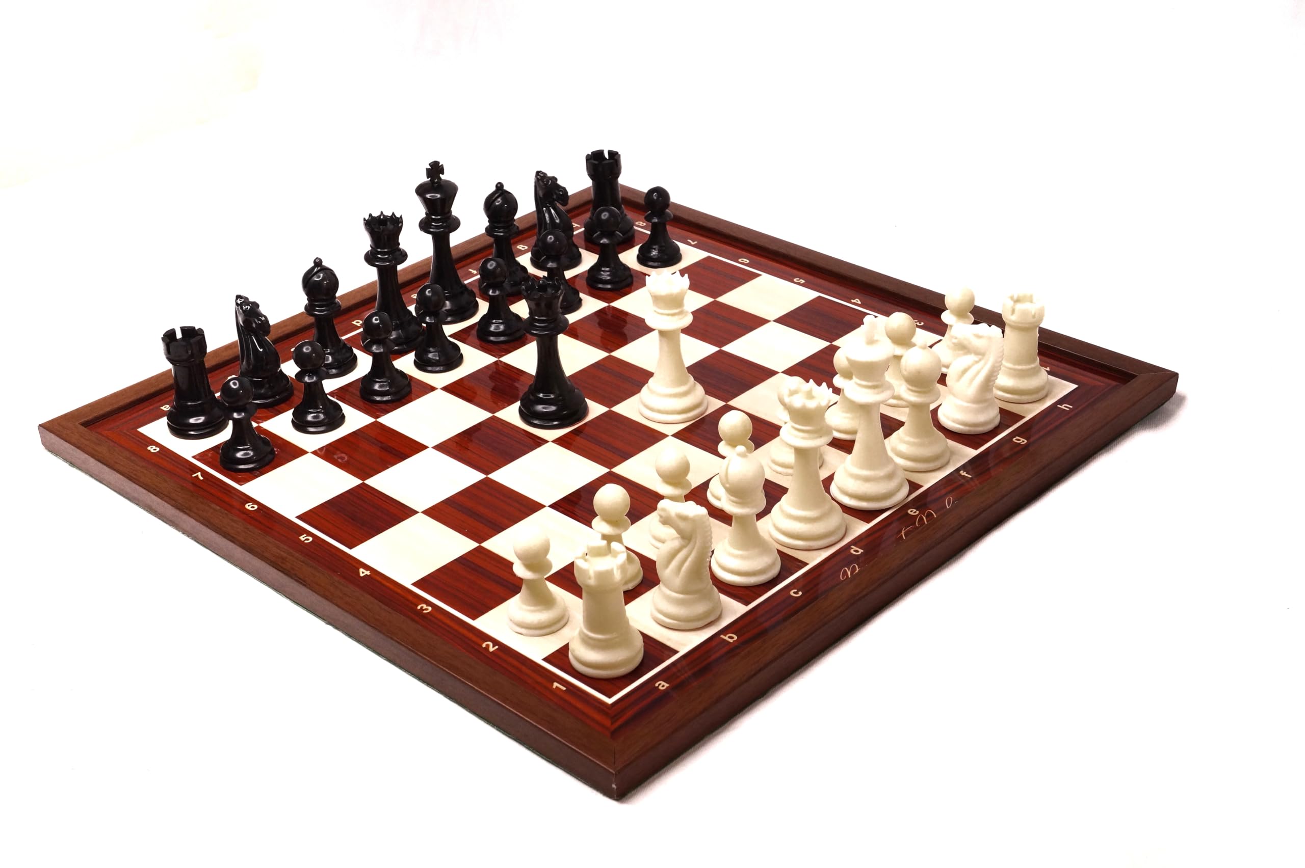All 21" X 21" Tournament Size Wooden Laminated Chess Board with Fide Standard Chess Coins & Extra Queens-image-46