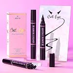 KIMUSE Winged Eyeliner Stamp, Eyeliner Pens for Perfect Wing Cat Eye Stamp Eyeliner Waterproof Smudge Proof, Long Lasting Eye Makeup Liquid Eye Liner (BLACK)