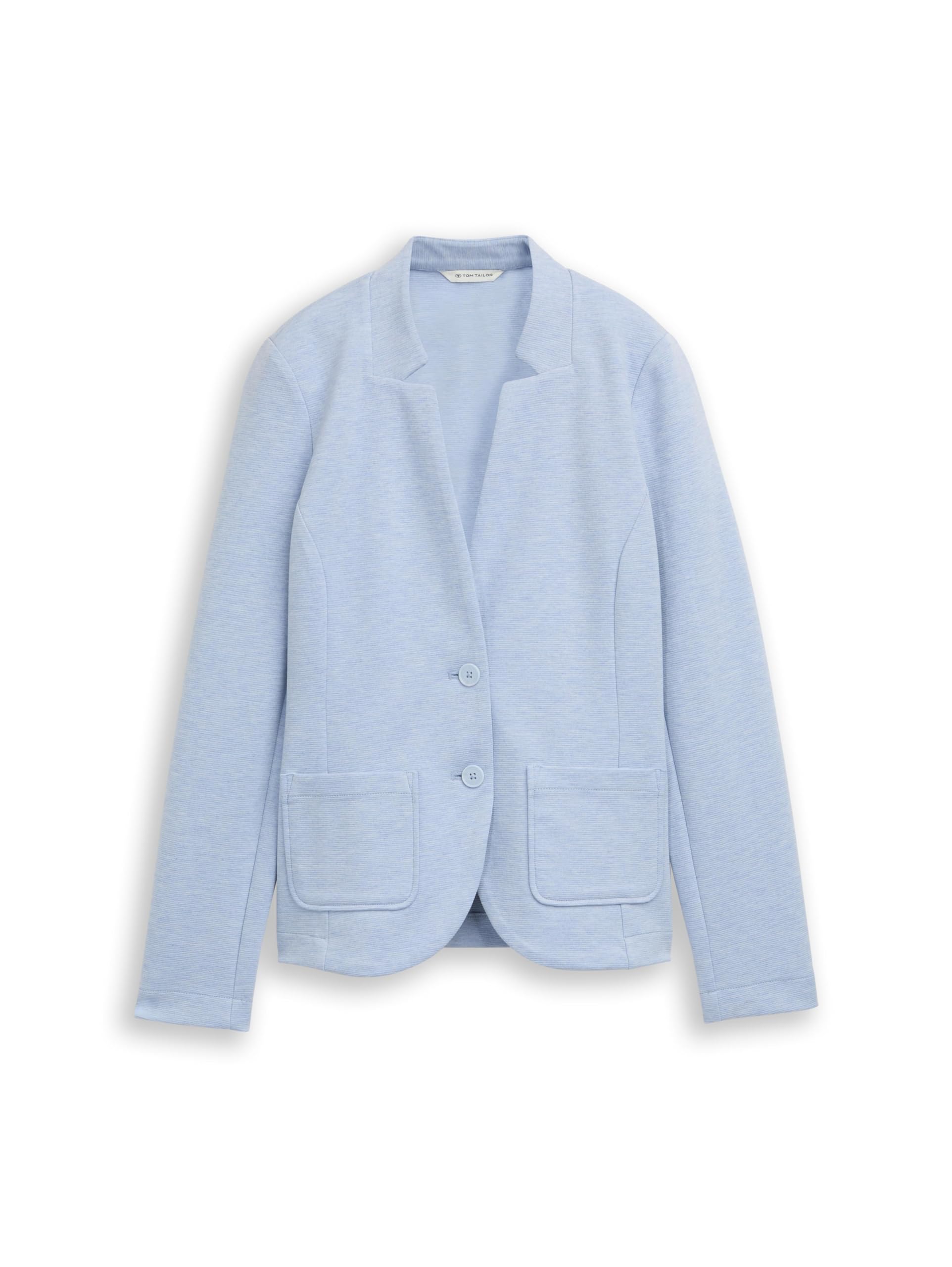 Tom Tailor Damen Basic Ottoman Blazer mit Taschen