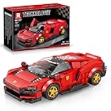 IBLOTIME Speed Champions Red Sports Building Set, 1:24 Scale Racing Construction Kit with 275 PCS, Streamlined Body and Openable Doors, Creative Model Project for Builders, Birthday