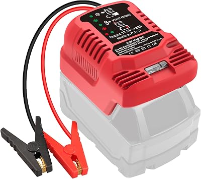 Car Jump Starter Adapter for Milwaukee 18V MAX - 11AWG Heavy Duty Booster Cable for 3.5L Vehicles Battery Not Included