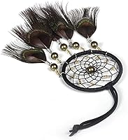 Vista 2 de Colgante de atrapasueños de plumas, pequeño atrapasueños para colgar decoraciones