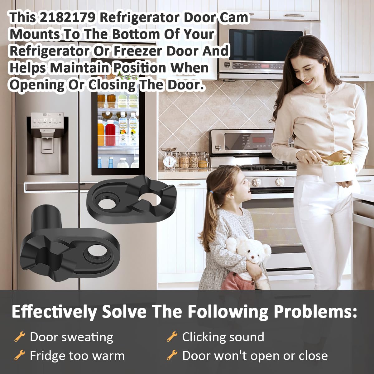 Refrigerator Door Cam Kit 2182179 - Compatible With Whirlpool, Kenmore, Amana, Maytag & More - View #4
