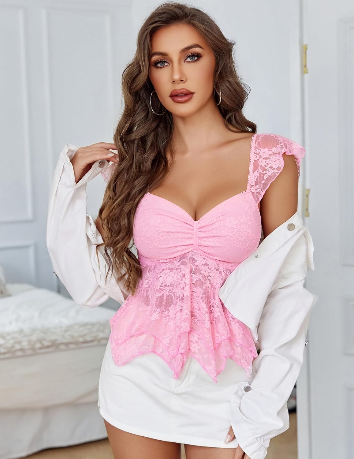 Avidlove Bralettes for Women Tank Top Going Out Shirt Babydoll Undershirts Y2k Top Lingerie S-2XL - Image 4