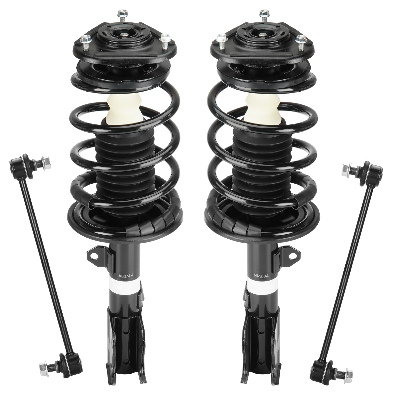 front strut assembly & sway bar links for 2004-2009 toyota prius, shock absorbers replace 172358 172357 4pcs