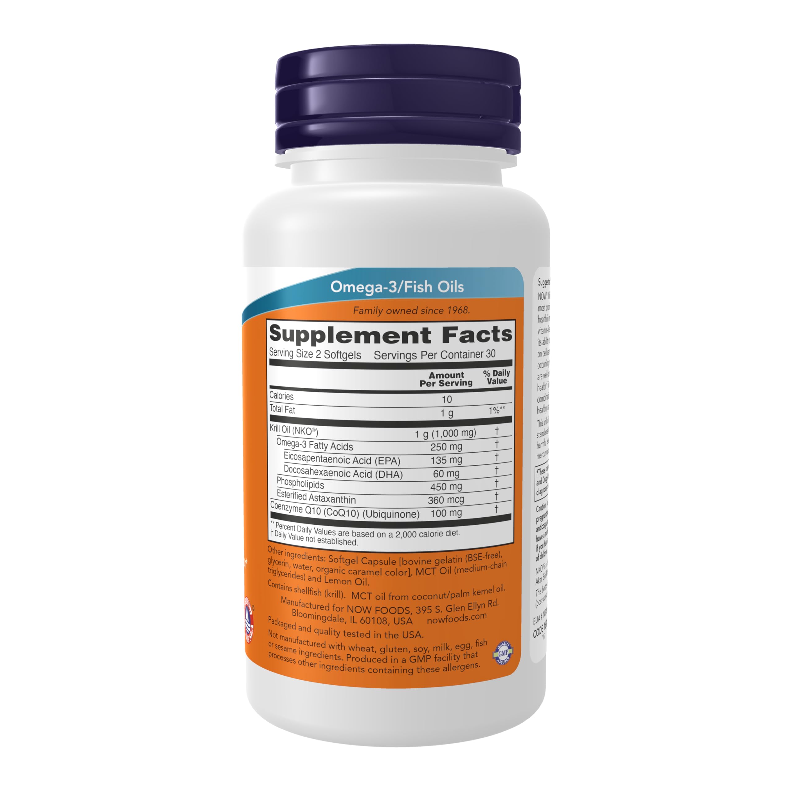 Krill & CoQ10 Now Foods 60 Softgel - Image 2 thumbnail