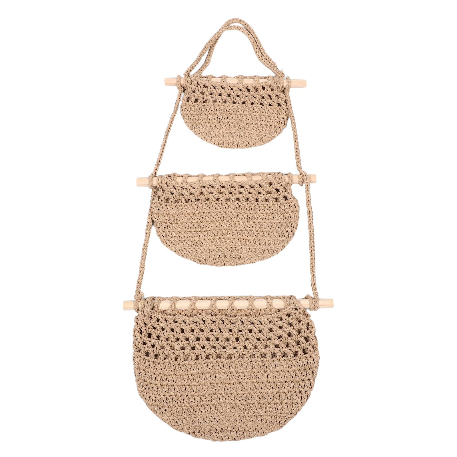 Cesta colgante de 3 niveles para organizar frutas frescas en la cocina