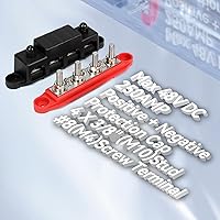 Vista 6 de Heart Horse Bloque de Distribución de Energía Barra Colectora Terminal de Espárrago 3/8'' 4 Postes con Cubierta Clasificación de 250 Amperios