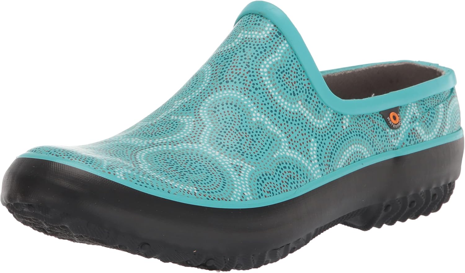 Bogs Womens Patch Clog Shoe, Sita Print - Turquoise, Size 9
