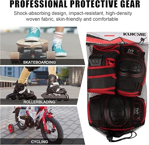 Miniatura 7 de TXJ Sports Coderas y rodilleras para niños jóvenes y adultos con muñequeras equipo de protección para patineta patinaje patinaje patinaje patinaje