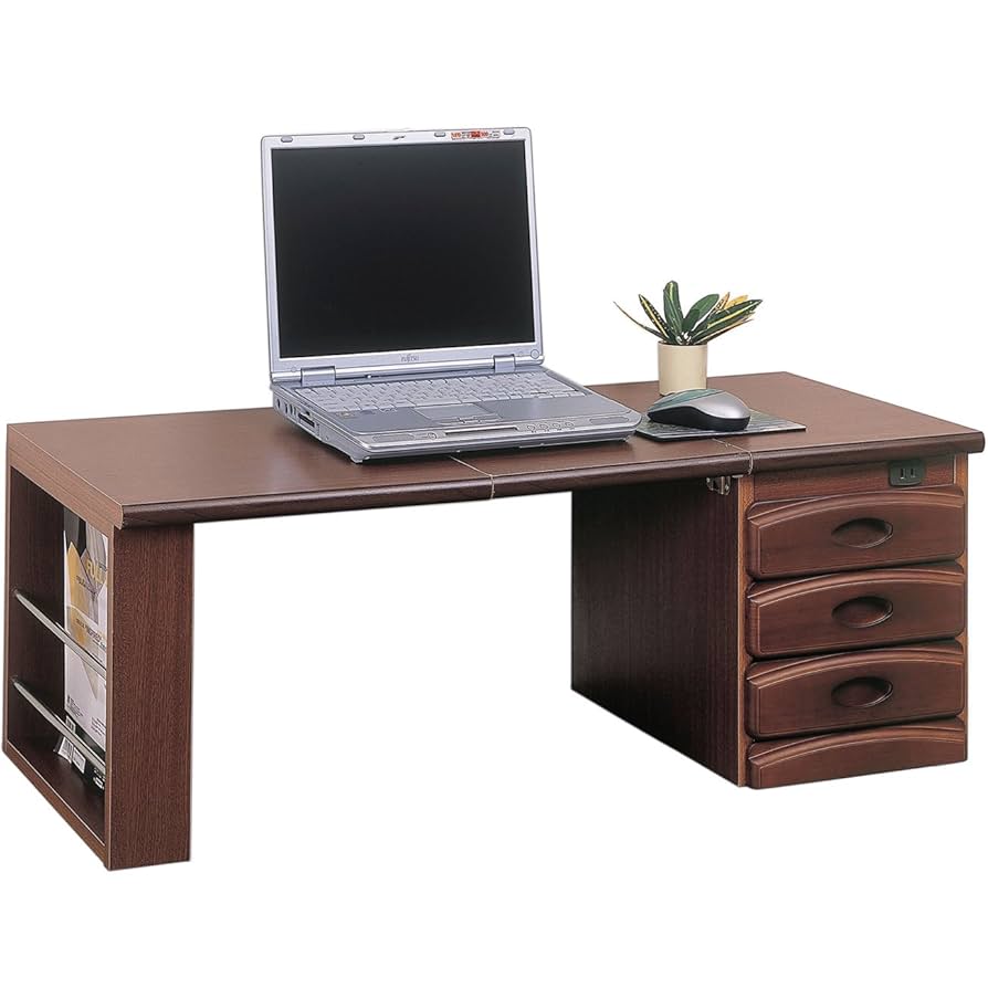 【新品・送料無料】【完成品】NEW 天然木ワンタッチ文机 Amazon.co.jp: クロシオ NEW天然木ワンタッチ文机 幅96cm奥行