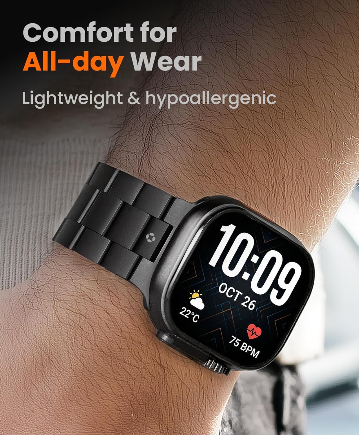 CRNS-PRO Titanium Band for Apple Watch Ultra Band 3/2/1 49mm & Series 11/10 46mm, Scratch Resistant & Tool Free Titanium Watch Band,Premium iWatch Metal Straps for Men - Image 6