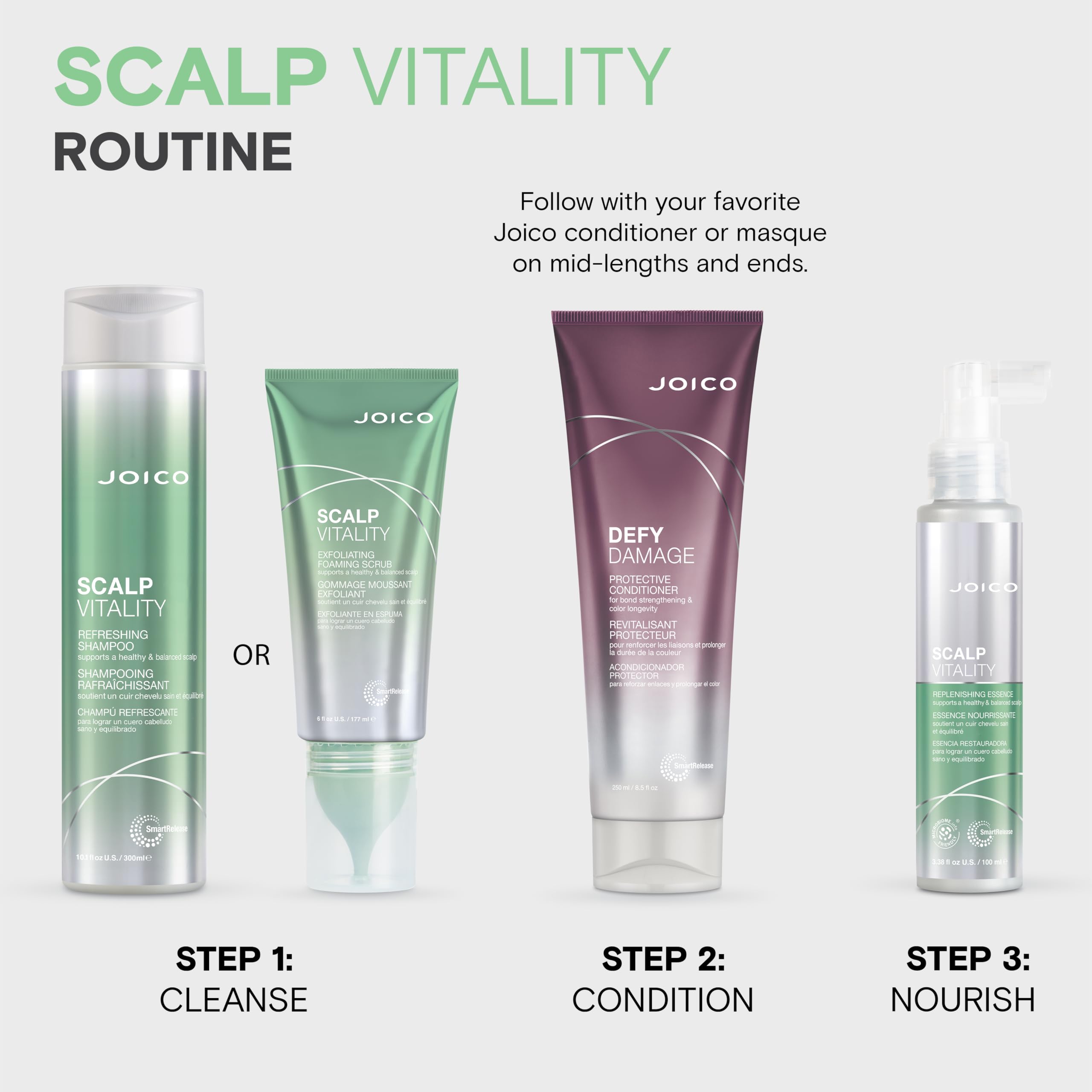 Joico Scalp Vitality Exfoliating Foaming Scrub | Supports A Healthy & Balanced Scalp | For Dry, Oily and Itchy Scalp | Removes Excess Oil & Product Buildup | Cooling Sensation | 6 Fl Oz