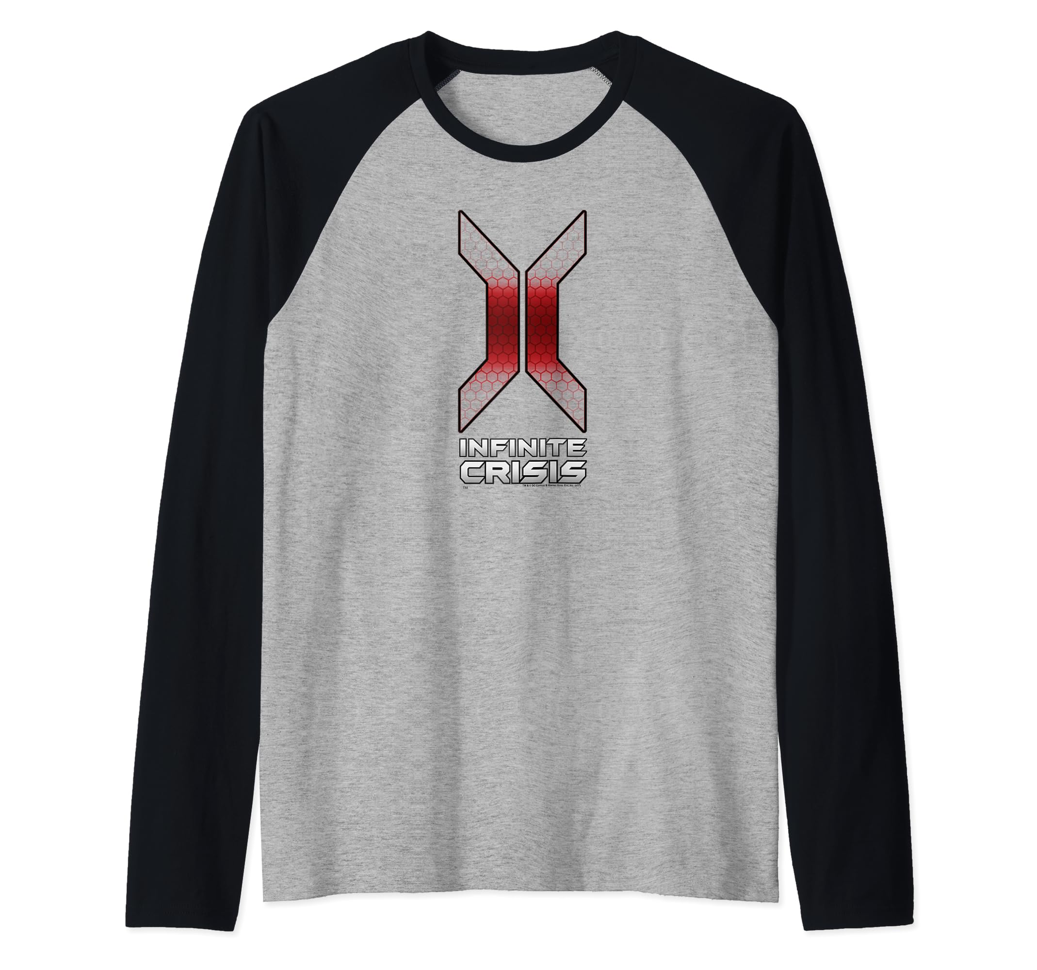 dc comicsInfinite Crisis Title Raglan Baseball Tee