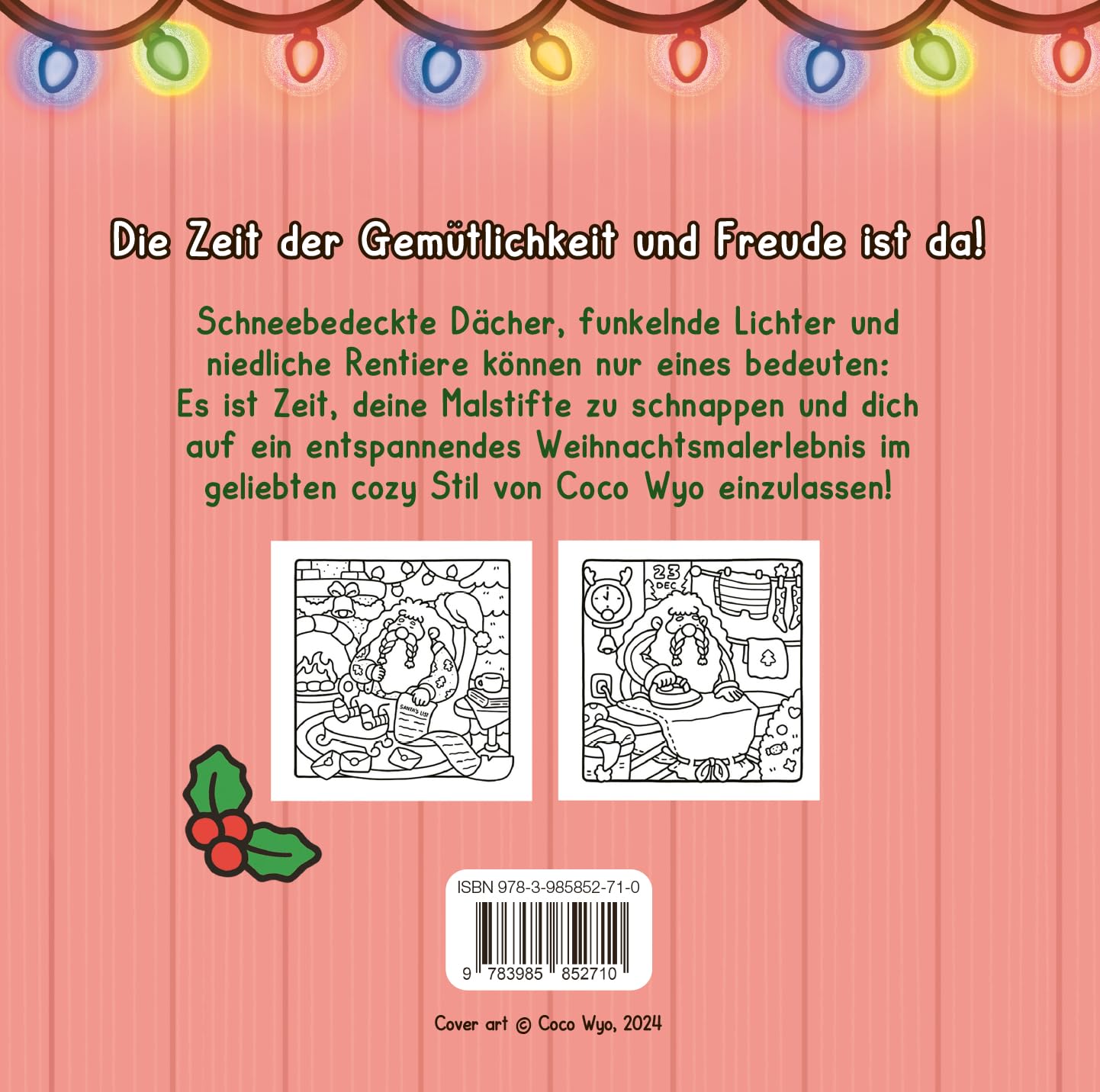 Cozy Christmas: Malbuch für Erwachsene, Teenager und Kinder (Cozy Spaces Coloring): 1