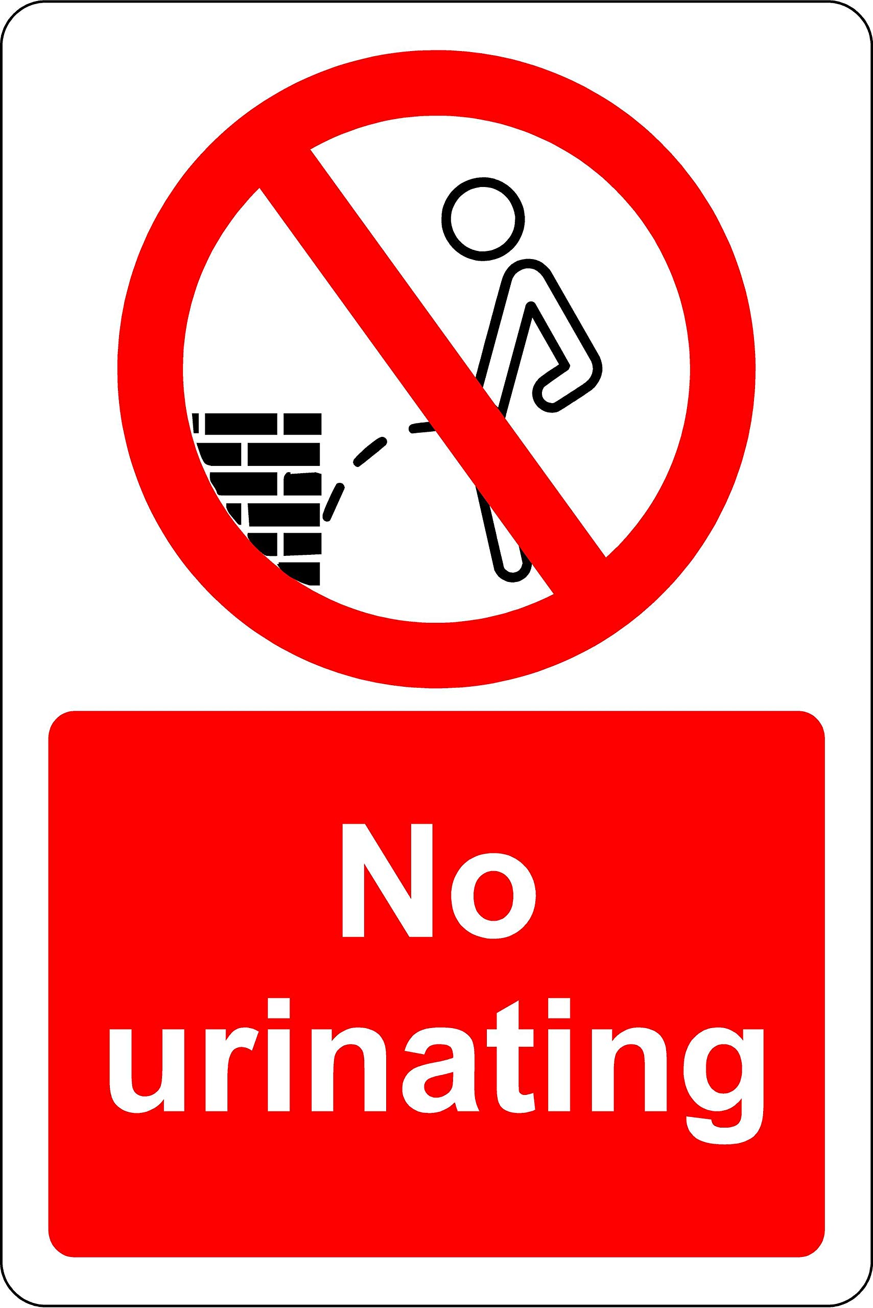 Kpcm Display Ltd No Urinating In This Area Safety Sign - 3Mm Aluminium Sign 300Mm X 200Mm