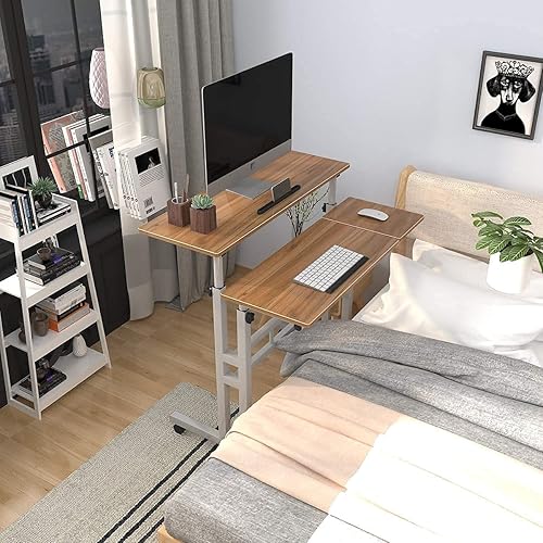 Miniatura 3 de SogesHome Oka - Mesa de escritorio ajustable para computadora portátil de 31.5 pulgadas, bandeja de carrito de escritorio con soporte para