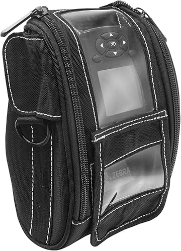Para Zebra QLN220 y ZQ610 Estuche de transporte portátil para impresora térmica con correa para el hombro, Negro -