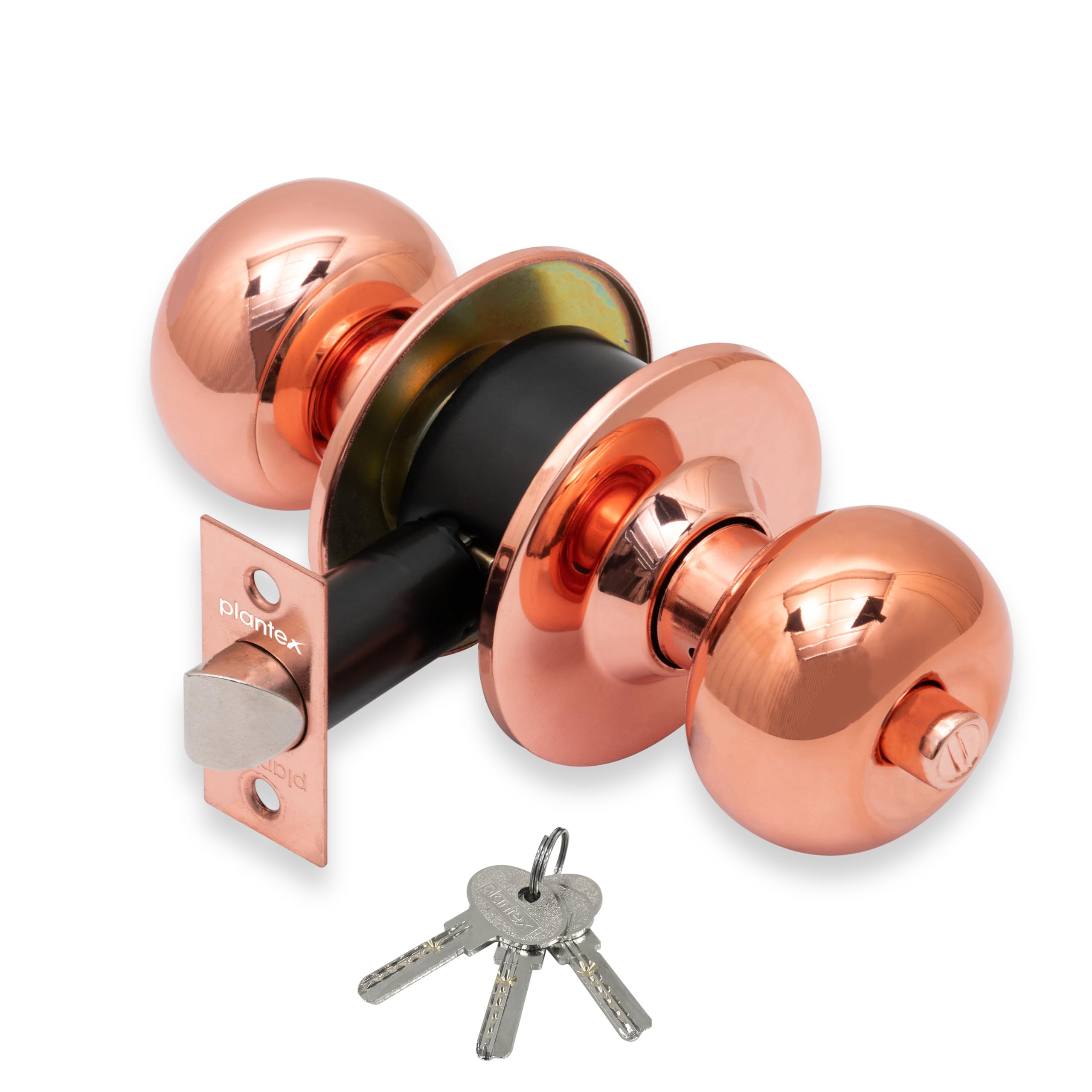 Plantex Door Lock - Cylindrical Door Lock with 3 Keys/Tubular Door Knob/Lock for Main Door/Bedroom (Rose Gold), Stainless Steel (B0BRVK2PRK) Amazon Price History, Amazon Price Tracker
