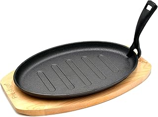 Prestige Pre-Seasoned Cast Iron Sizzler Pan 26cm