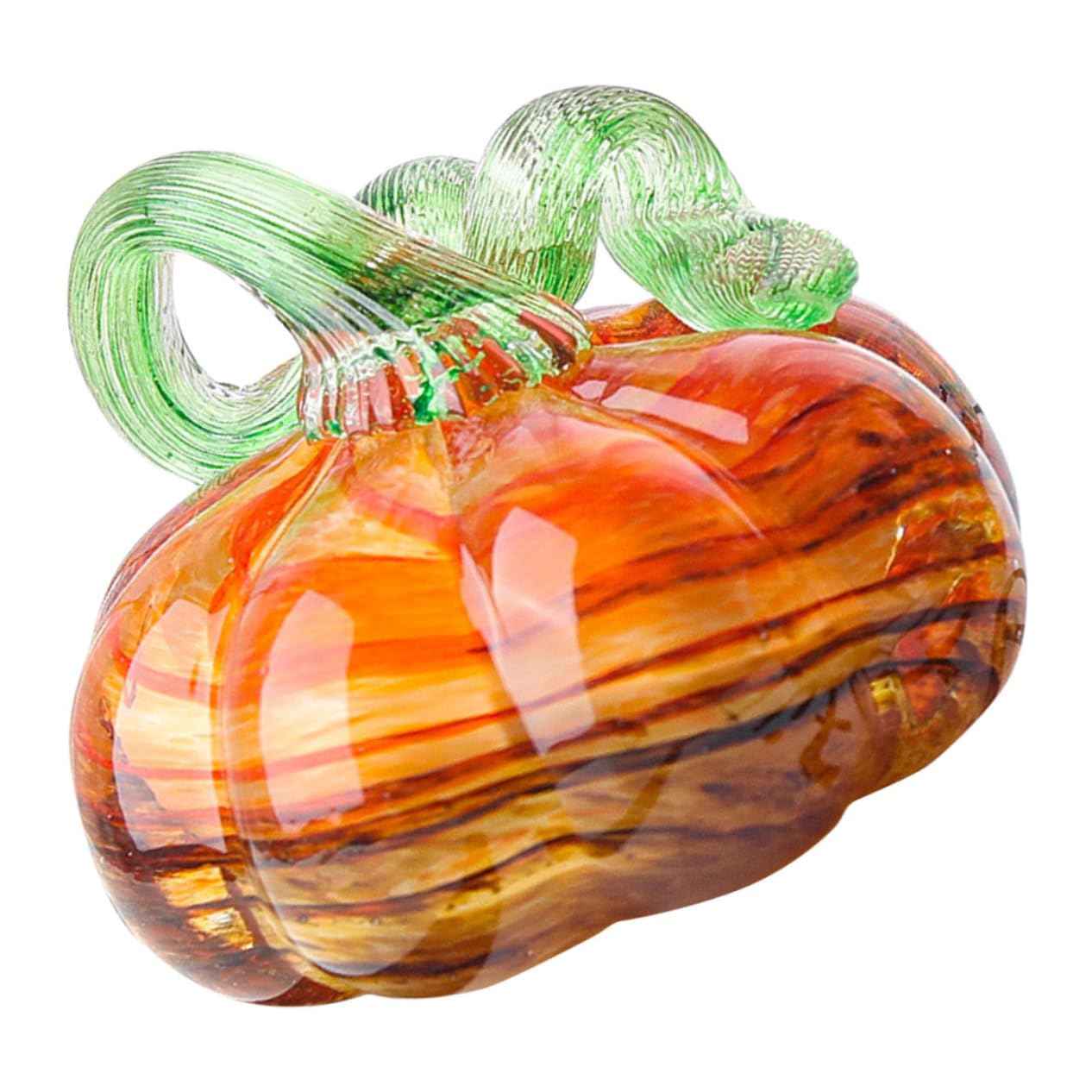 Calabaza Artificial Realista con diseño de Cristal, fácil de Limpiar, Adorno de Mesa para Halloween, decoración de otoño, Acento Decorativo para el hogar en Halloween.
