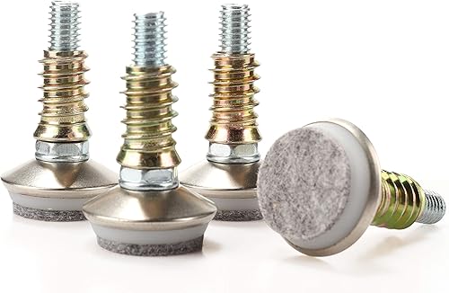 Niveladores de muebles – Patas de nivelación ajustables para mesas, sillas, armarios – Base de 1.35 pulgadas de diámetro con 4 almohadillas de