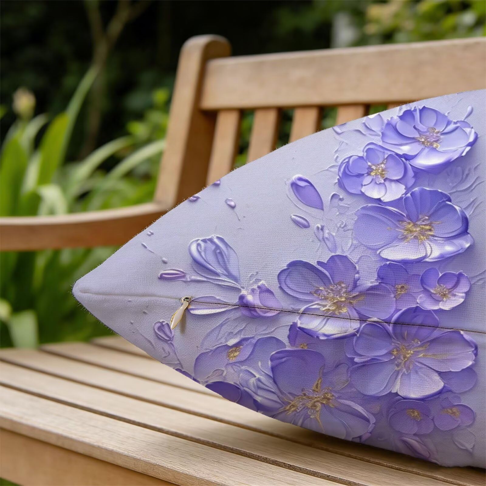 Générique Housse de Coussin Canapé Bleu 50x70cm Exterieur Impermeable Flower Taie d'oreiller Décoratif Aesthetic Housse Coussin Decoration pour Chambre Sofa Jardin Balcon Terrasse Lot de 2. T-34