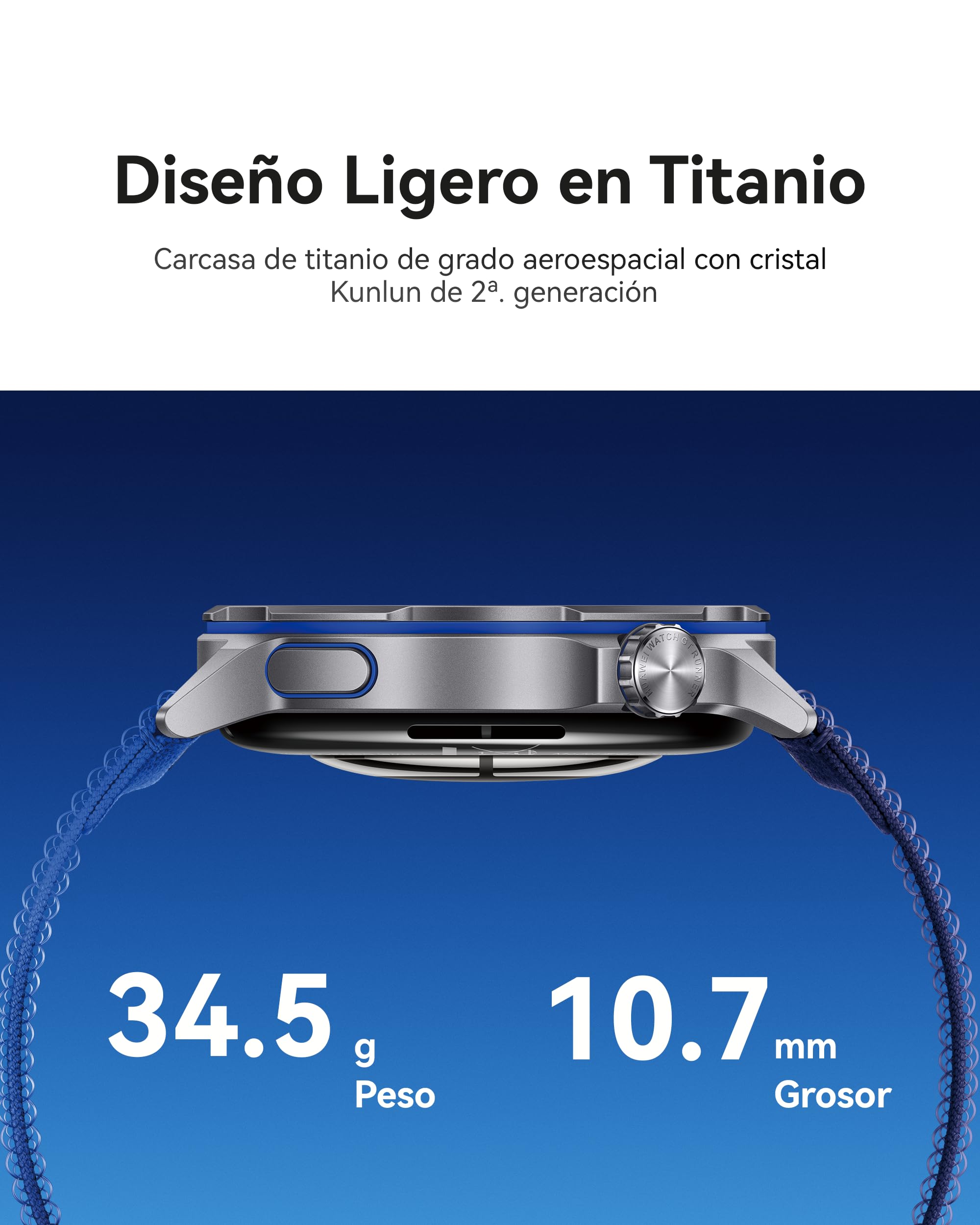 HUAWEI Watch GT Runner 2 Smartwatch, Running GPS Ultra Preciso, Negro | Reloj Inteligente, hasta 14 Días Autonomía, Modo Maratón, Ritmo en Tiempo Real, Diseño Fino en Titanio, VFC, ECG, Pago NFC