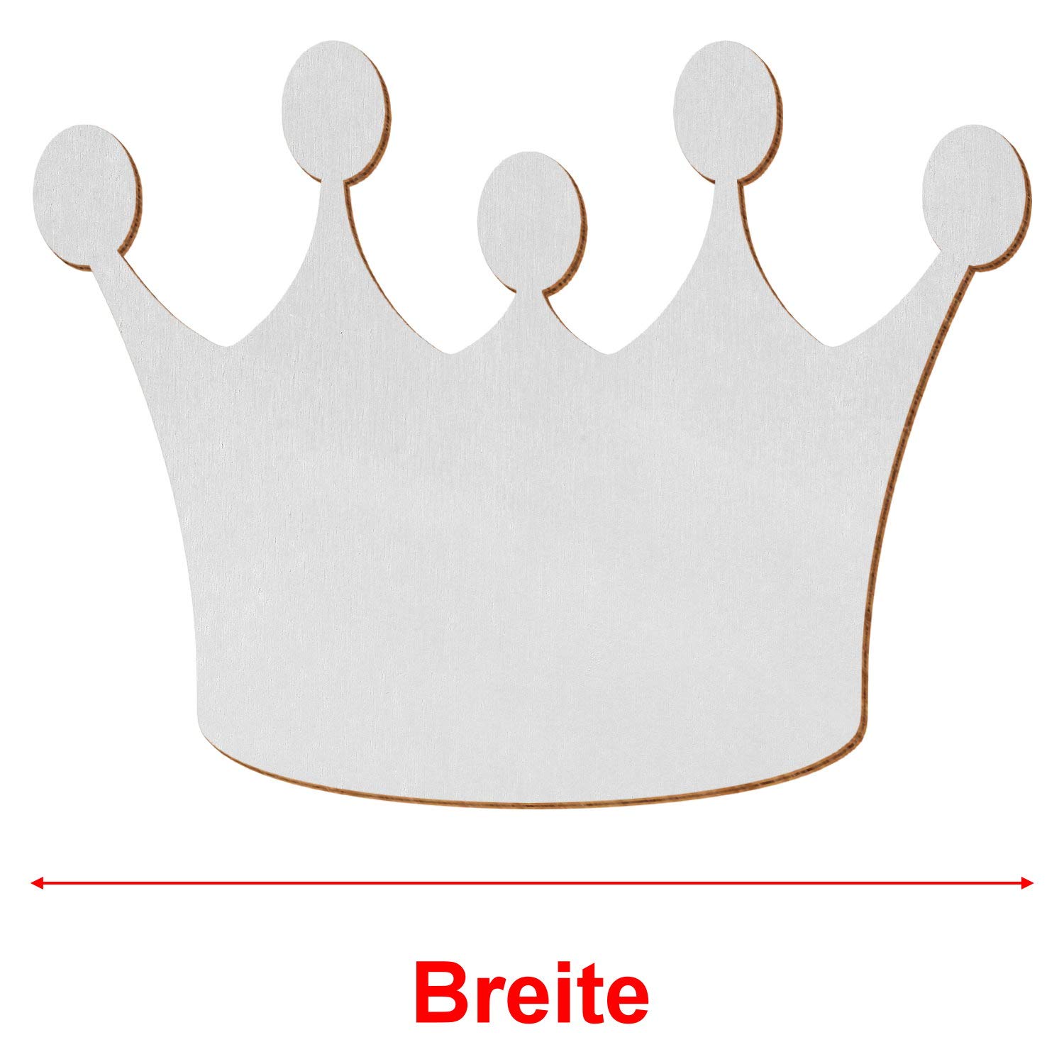 Lot de 10 couronnes en bois argenté V2-3-50 cm - Décoration pour bricolage - Taille : 43 cm