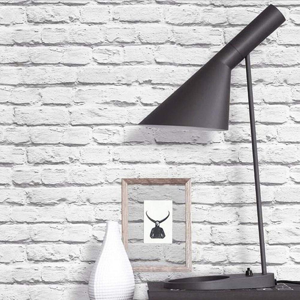 Papier peint à motifs de briques blanches 3D avec tissu mural rétro 5.3m²