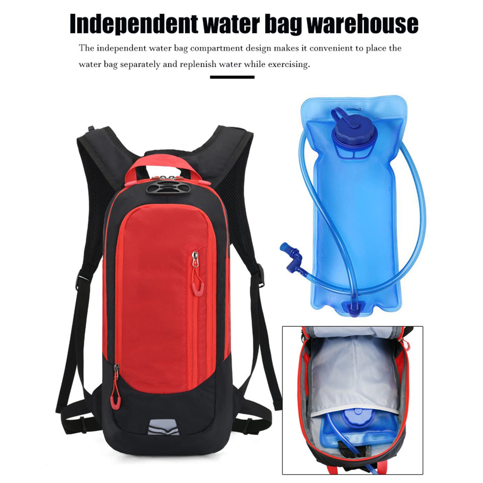 Poche D'hydratation Pliable 2 Litres - Eva, 100% étanche, Grand Goulot, Pour Camping, Randonnée, Vélo, Escalade