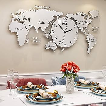 Amazon.co.jp: 壁時計、壁の世界時計、クリエイティブアクリル+