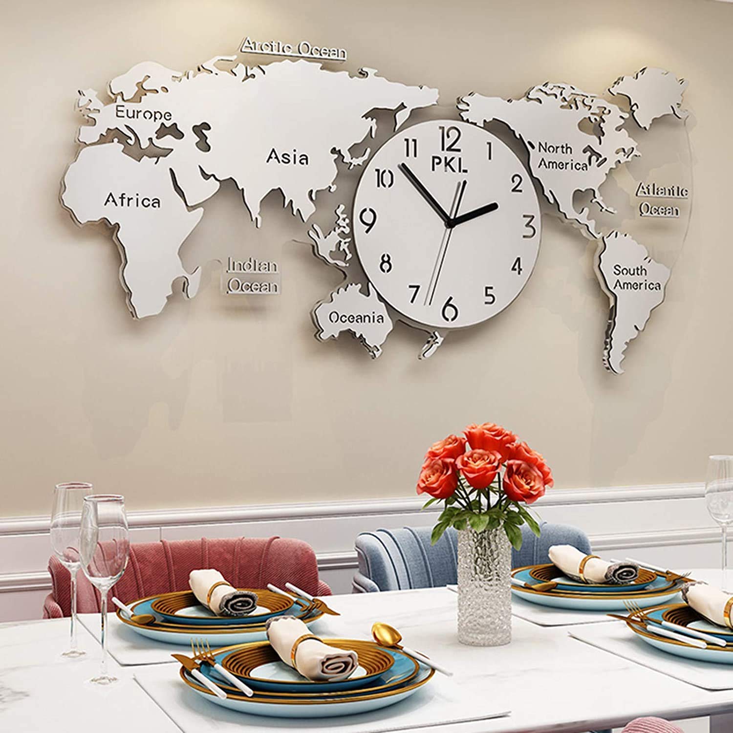 Amazon.co.jp: 壁時計、壁の世界時計、クリエイティブアクリル+