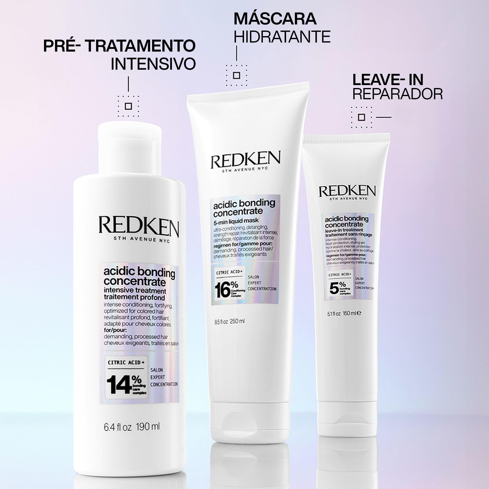 Redken, Tratamiento Intensivo, Repara Puntas Abiertas, Enriquecido con Bonding Care Komplex, Para Cabellos Dañados, Acidic Bonding Concentrate, Vegano, 190 ml