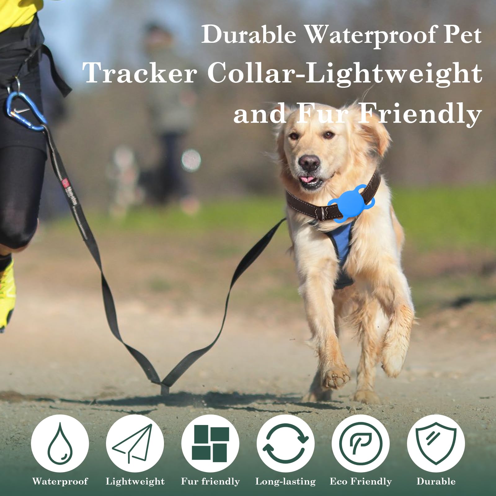 Dog Tracker with Collar Holder, Smart Pet Tracker, MFi Certificated Tracking Device, Waterproof Bluetooth, No Monthly Fee, Works with Find My, Not GPS Tracker (iOS Only) (Sky Blue, M) - image 6