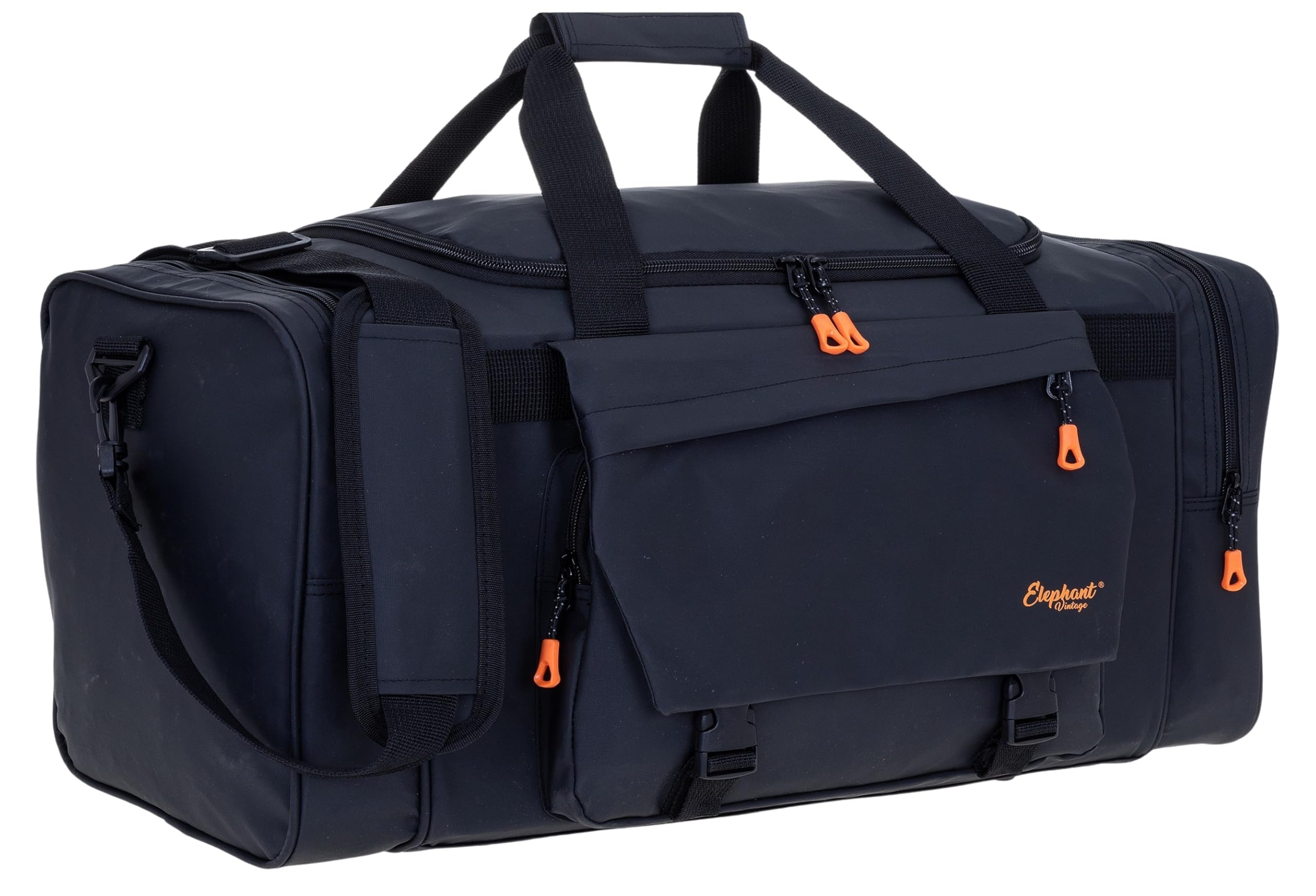 Elephant Sporttasche Reisetasche Saunatasche Herren Damen aus Plane Tour 68 cm mit Yogamatte-Halterung Bag Sport Fitness Sauna Tasche Gymbag sehr groß 1306 XL + Trinkflasche