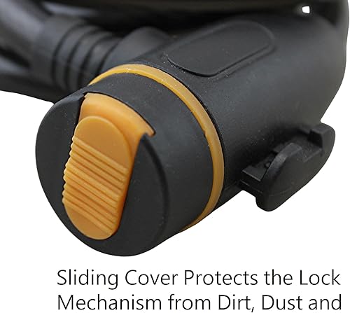 Miniatura 6 de Candado de bicicleta (paquete de 2) con dos llaves y soporte de montaje, cable de seguridad multiusos de 0.453 in x 47 pulgadas para bicicletas,