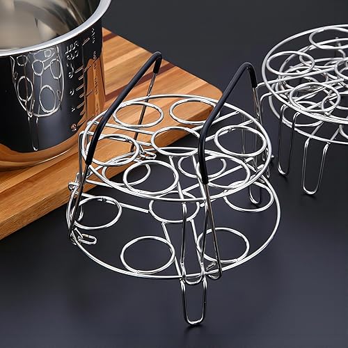 Miniatura 8 de Salvamanteles apilable multiusos con asas de silicona resistentes al calor, compatible con accesorios de olla a presión, 6 cuartos de galón  8