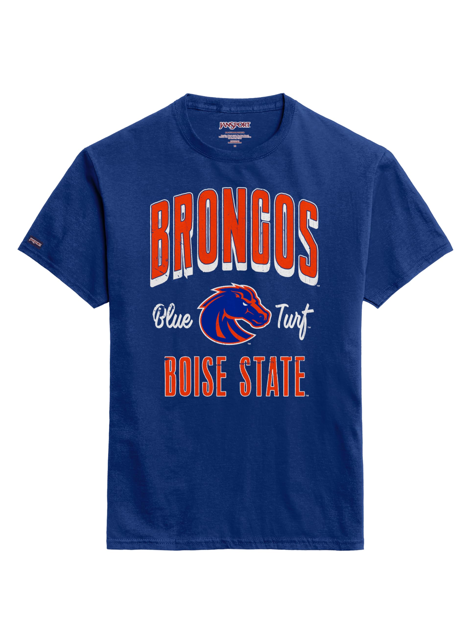 JanSport NCAA Officially Licensed Campus Short Sleeve T Shirt for Men, Soft &amp; Breathable Pre-Shrunk Cotton Crewneck T Shirt