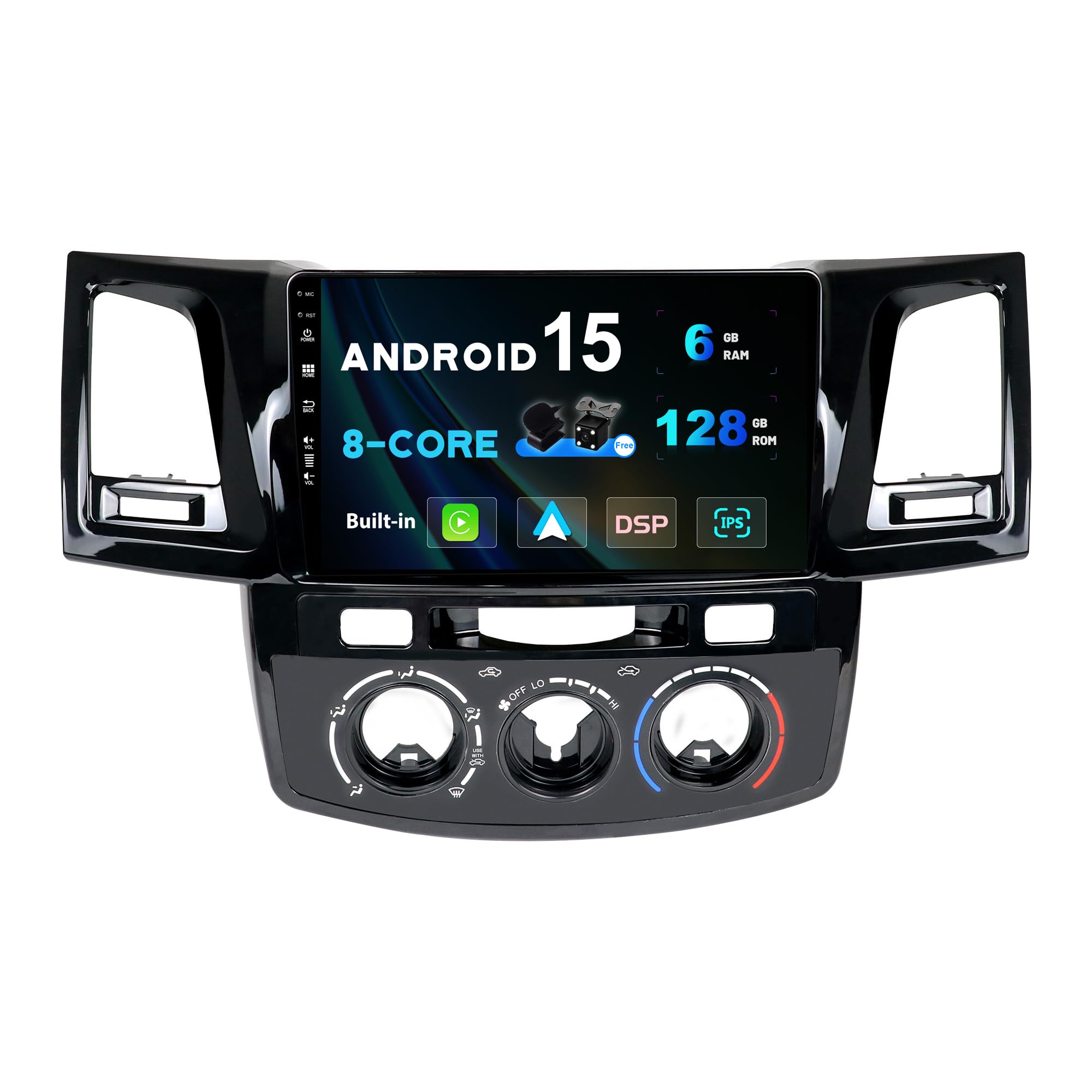 Autoradio Android 15 Pour Toyota - 7 Pouces IPS - CarPlay/Android Auto Sans Fil - 2Go/64Go - GPS/Wi-Fi - 3