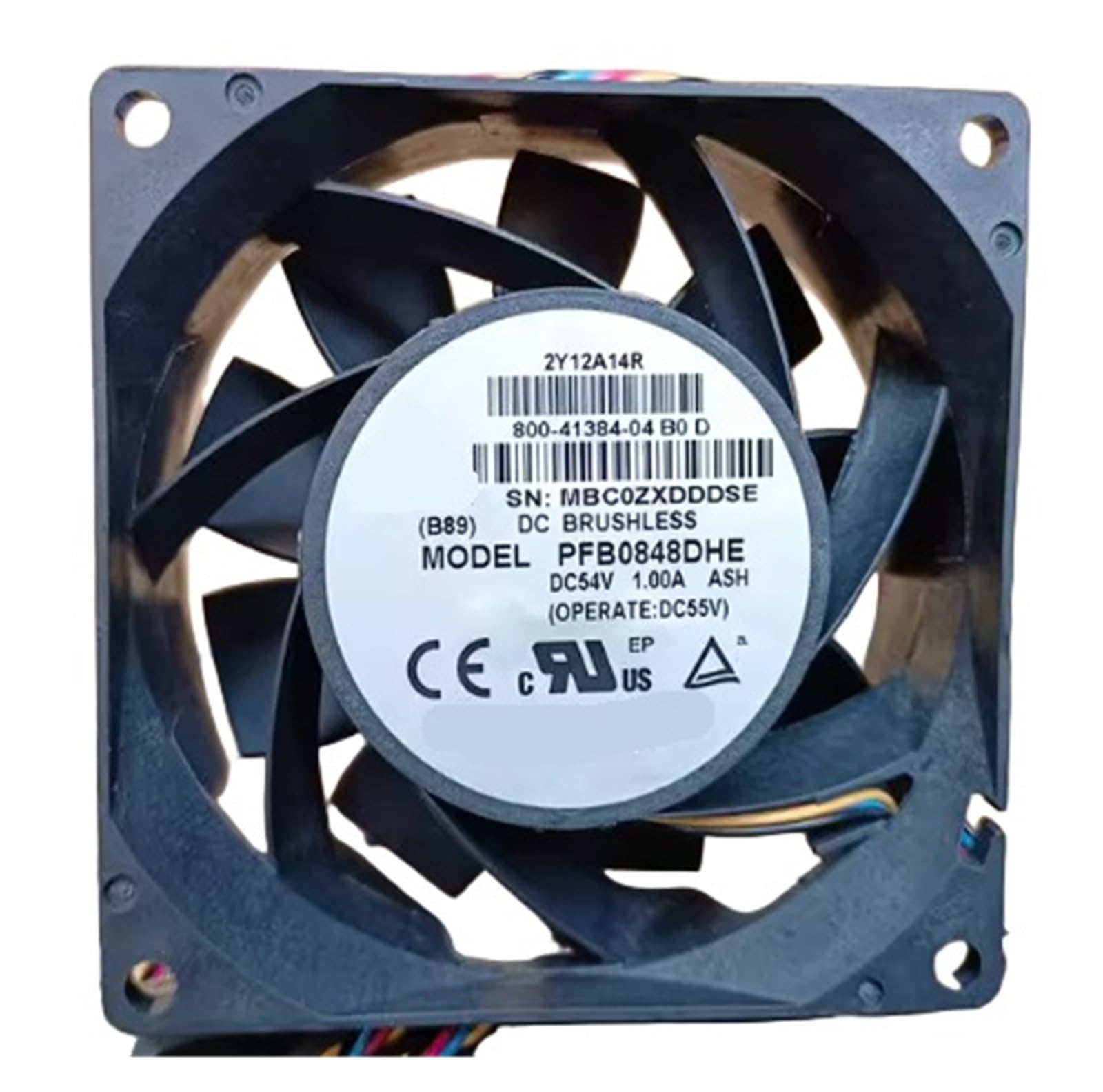 PEQYUACTE PFB0848DHE CK2A 48V 1.00A 80x80x38mm 4-Wire Cooling Fan