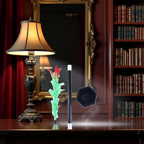 Varita mágica negra a flor para niños que juegan juguetes de magia Varita de trucos de magos Juguetes de primer plano Magic Prop Magic Flower Stick